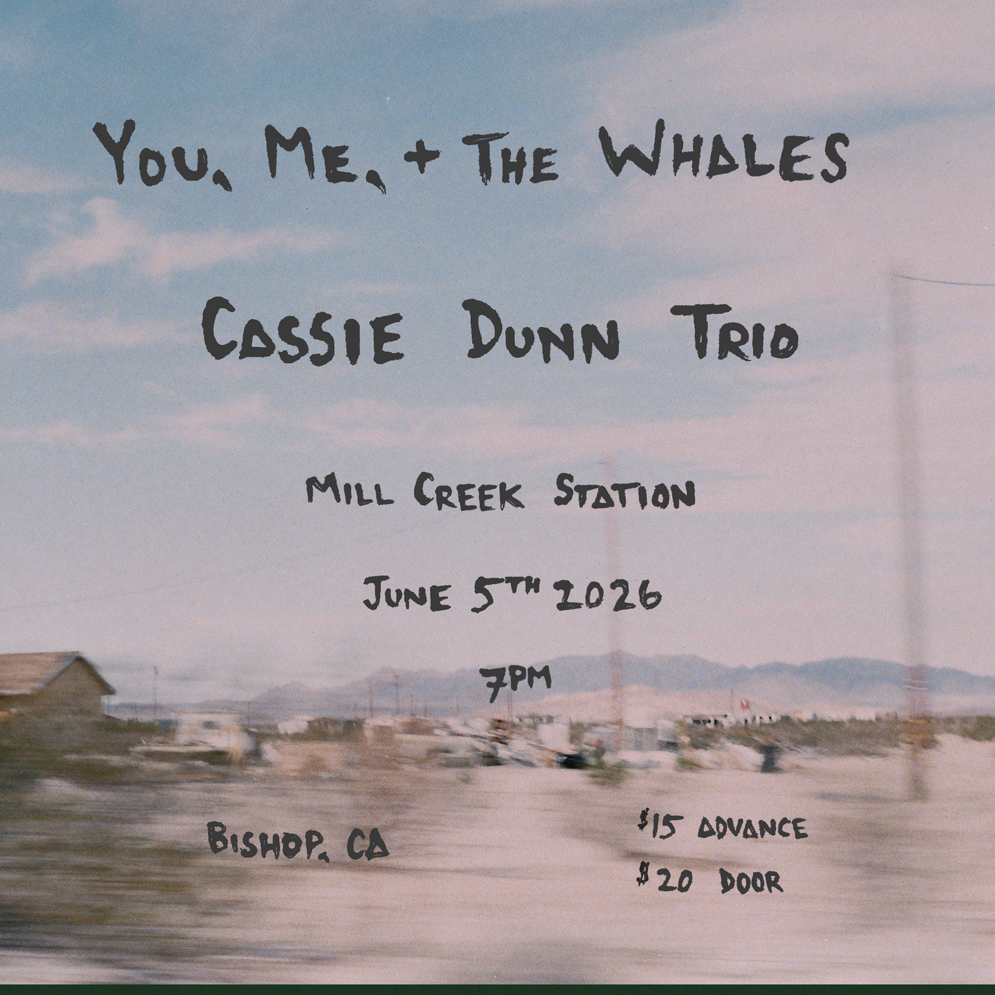 You, Me, + The Whales : June 5th at 7PM